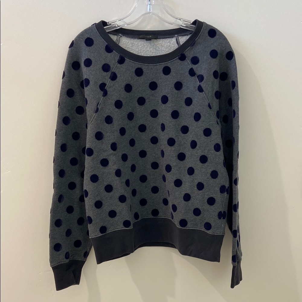 Polka Dot Sweater - Gray and Black